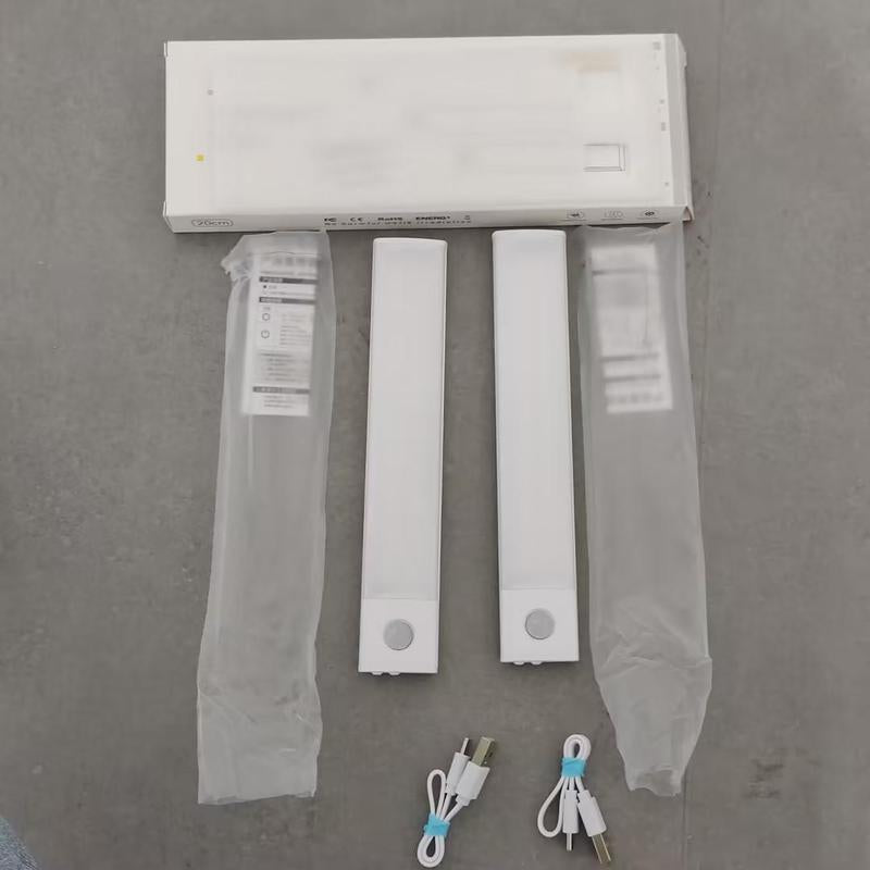 LED under Cabinet Light, Rechargeable Magnetic Strip Lights, Indoor Motion-Sensor Light, under Closet Light for Kitchen, Closet, Cabinet, LED Lights for Bedroom
