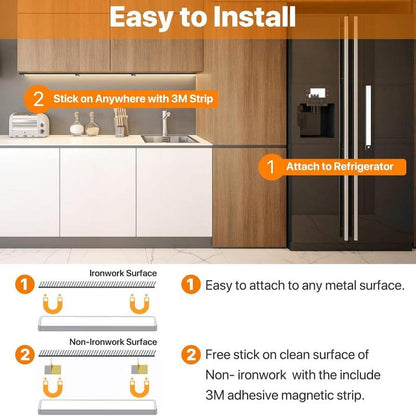LED under Cabinet Light, Rechargeable Magnetic Strip Lights, Indoor Motion-Sensor Light, under Closet Light for Kitchen, Closet, Cabinet, LED Lights for Bedroom